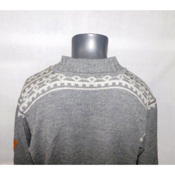 Dale of Norway Gray Wool Fair Isle V neck Ski Sweater XXL 2015 Norwegian Team - Picture 15 of 16